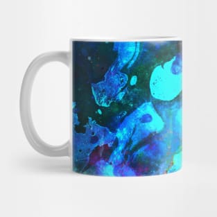 Colorful Watercolor Abstract background. Multicolor grunge psychedelic pink blue texture with spots. Multicolor style digital painting. Blurred chaotic brush and tie dye pattern. Hand painting fabrics Mug